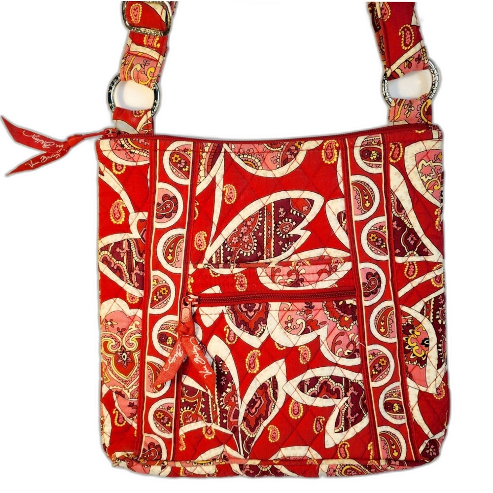 Vera Bradley Crossbody Hipster Purse "Red Posie"